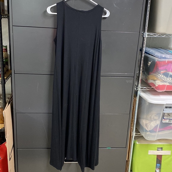 Logo by lori goldstein asymmetrical  black maxi dress xs - Picture 3 of 4
